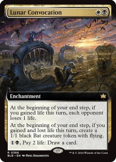 Lunar Convocation Extended Art Bloomburrow Magic card
