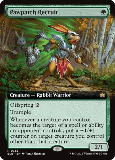 Pawpatch Recruit Extended Art Bloomburrow Magic card