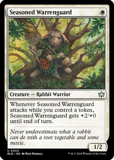 Seasoned Warrenguard Bloomburrow Magic card