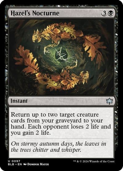 Hazels Nocturne Bloomburrow Magic card