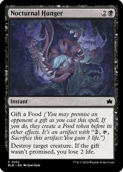 Nocturnal Hunger Bloomburrow Magic card
