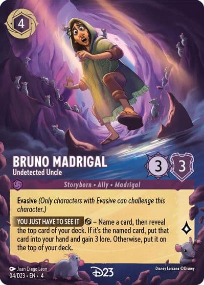 Bruno Madrigal Undetected Uncle D23 Promos Lorcana card