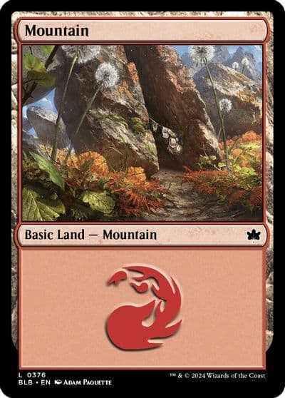 Mountain 0376 Bloomburrow Magic card