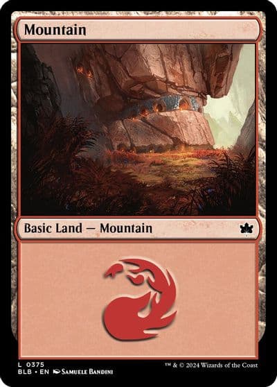 Mountain 0375 Bloomburrow Magic card