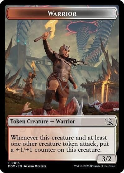Warrior Phyrexian Hydra 0012 Double Sided Token March of the Machine Magic card