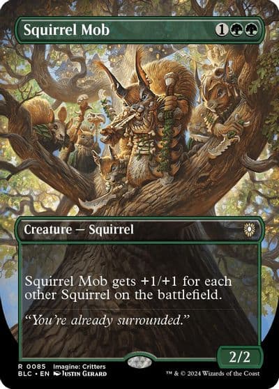 Squirrel Mob Borderless Commander: Bloomburrow Magic card