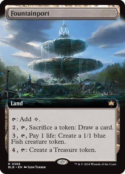 Fountainport Extended Art Bloomburrow Magic card