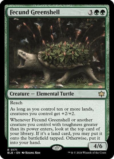 Fecund Greenshell Bloomburrow Magic card