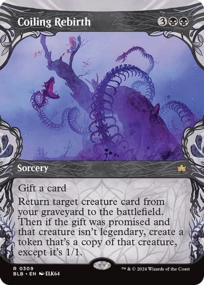 Coiling Rebirth Showcase Bloomburrow Magic card