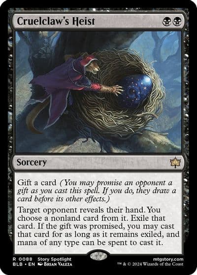 Cruelclaws Heist Bloomburrow Magic card