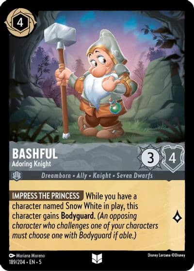 Bashful Adoring Knight Shimmering Skies Lorcana card