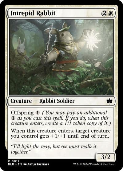 Intrepid Rabbit Bloomburrow Magic card