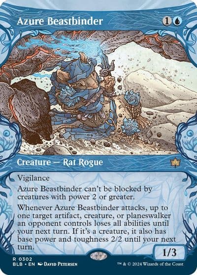 Azure Beastbinder Showcase Bloomburrow Magic card