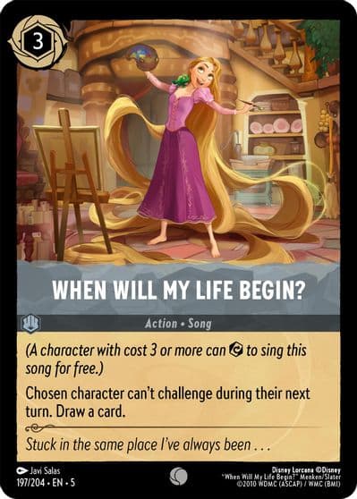 When Will My Life Begin Shimmering Skies Lorcana card