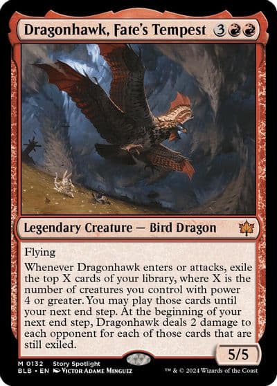 Dragonhawk Fates Tempest Bloomburrow Magic card