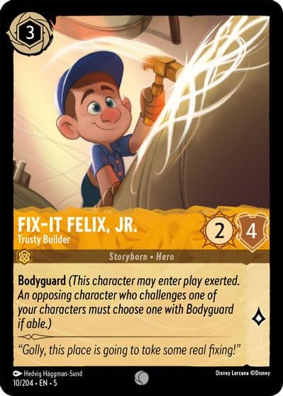 Fix It Felix Jr Trusty Builder Shimmering Skies Lorcana card