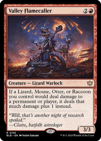Valley Flamecaller Bloomburrow Magic card