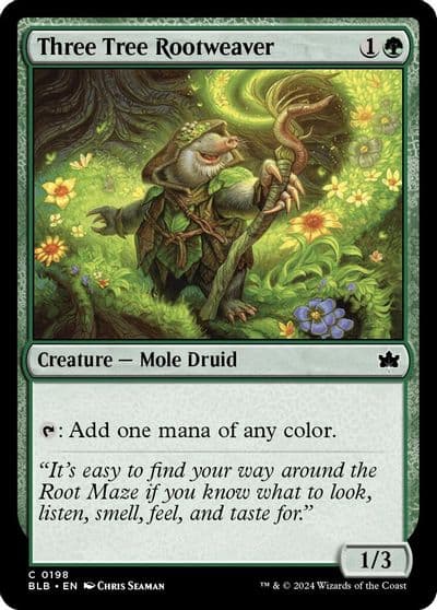 Three Tree Rootweaver Bloomburrow Magic card