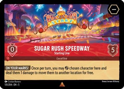 Sugar Rush Speedway Starting Line Shimmering Skies Lorcana card