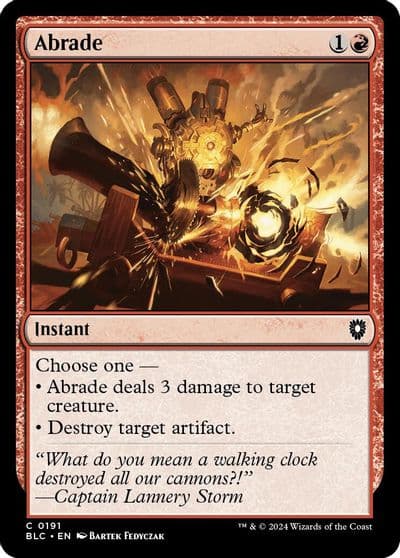 Abrade Commander: Bloomburrow Magic card