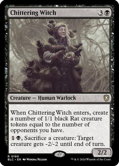 Chittering Witch Commander: Bloomburrow Magic card