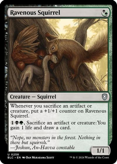 Ravenous Squirrel Commander: Bloomburrow Magic card