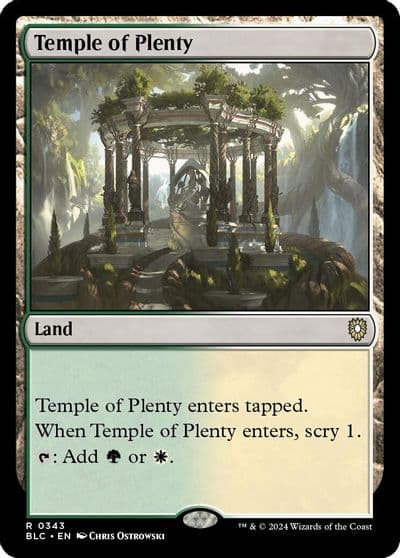 Temple of Plenty Commander: Bloomburrow Magic card