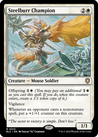 Steelburr Champion Commander: Bloomburrow Magic card