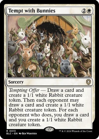 Tempt with Bunnies Commander: Bloomburrow Magic card