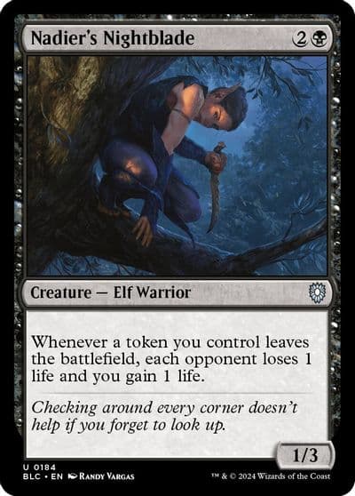 Nadiers Nightblade Commander: Bloomburrow Magic card