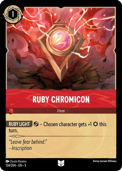 Ruby Chromicon Shimmering Skies Lorcana card