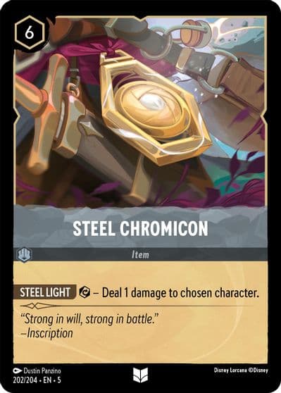 Steel Chromicon Shimmering Skies Lorcana card