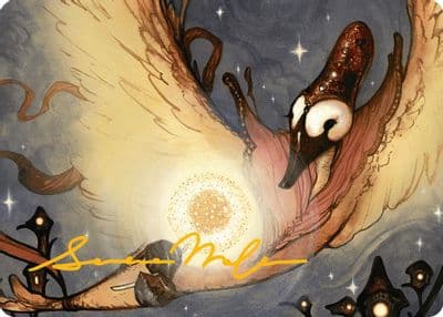 Salvation Swan Art Card Gold Stamped Signature Art Series: Bloomburrow Magic card