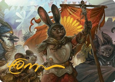 Valley Questcaller 2 Art Card Gold Stamped Signature Art Series: Bloomburrow Magic card