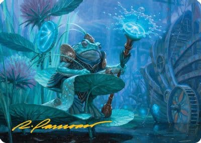 Dour Port Mage Art Card Gold Stamped Signature Art Series: Bloomburrow Magic card