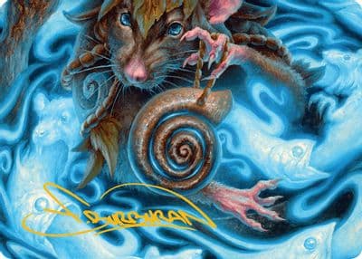 Mind Spiral Art Card Gold Stamped Signature Art Series: Bloomburrow Magic card