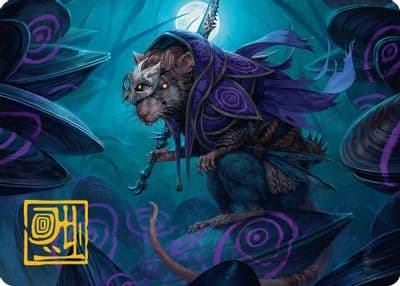 Nightwhorl Hermit Art Card Gold Stamped Signature Art Series: Bloomburrow Magic card