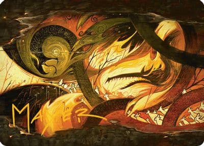 Season of Loss Art Card Gold Stamped Signature Art Series: Bloomburrow Magic card