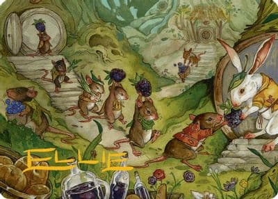 For the Common Good Art Card 43 54 Gold Stamped Signature Art Series: Bloomburrow Magic card