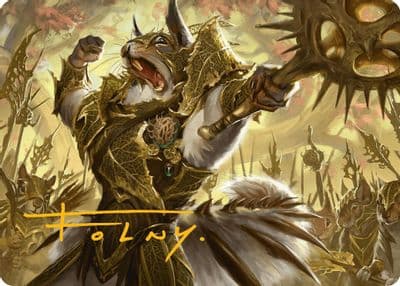 Honored Dreyleader Art Card Gold Stamped Signature Art Series: Bloomburrow Magic card
