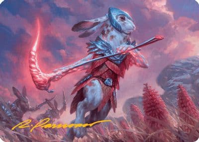 Baylen the Haymaker Art Card Gold Stamped Signature Art Series: Bloomburrow Magic card