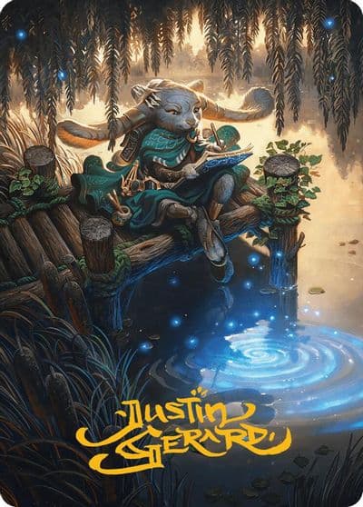 Tamiyo Field Researcher Art Card Gold Stamped Signature Art Series: Bloomburrow Magic card