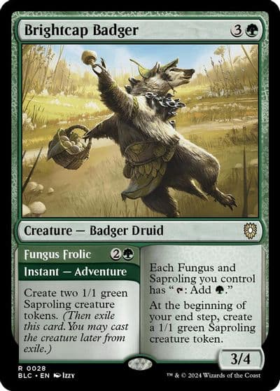 Brightcap Badger Commander: Bloomburrow Magic card