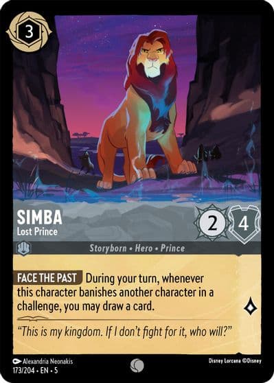 Simba - Lost Prince Shimmering Skies Lorcana card
