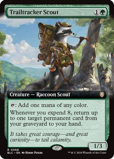 Trailtracker Scout Extended Art Commander: Bloomburrow Magic card