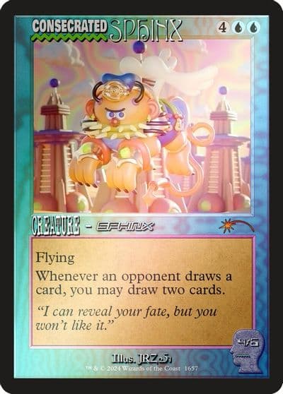 Consecrated Sphinx 1657 Rainbow Foil Secret Lair Drop Series Magic card