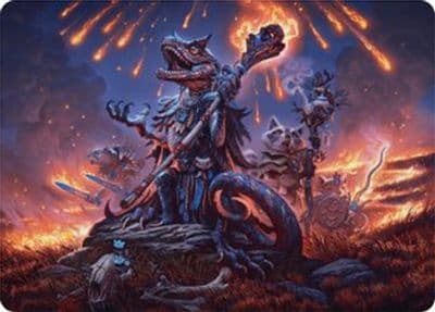 Valley Flamecaller Art Card Art Series: Bloomburrow Magic card