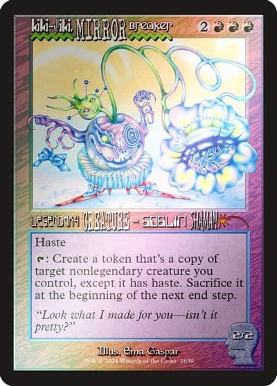 Kiki Jiki Mirror Breaker Rainbow Foil Secret Lair Drop Series Magic card