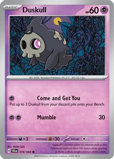 Duskull SV: Shrouded Fable Pokemon card
