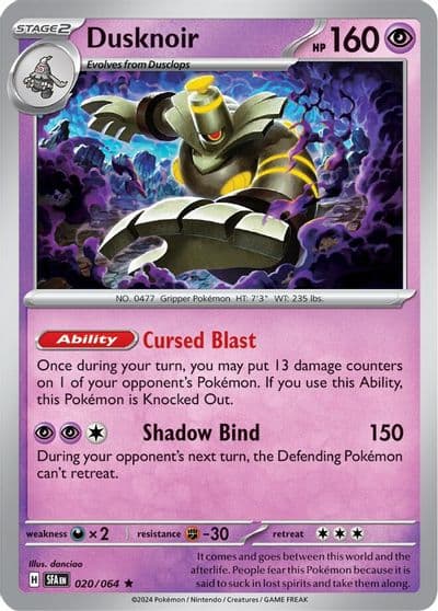 Dusknoir SV: Shrouded Fable Pokemon card
